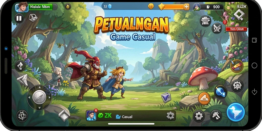Tampilan gameplay seru dan penuh warna di 8ZK.