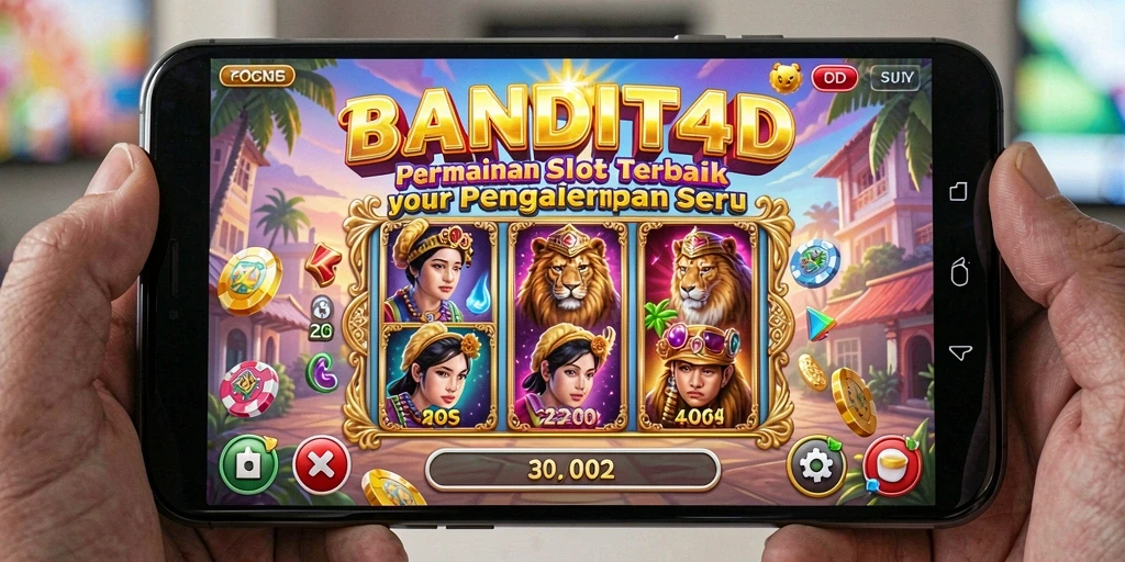 Tampilan gameplay BANDIT4D yang mengasyikkan dengan variasi simbol Slot.