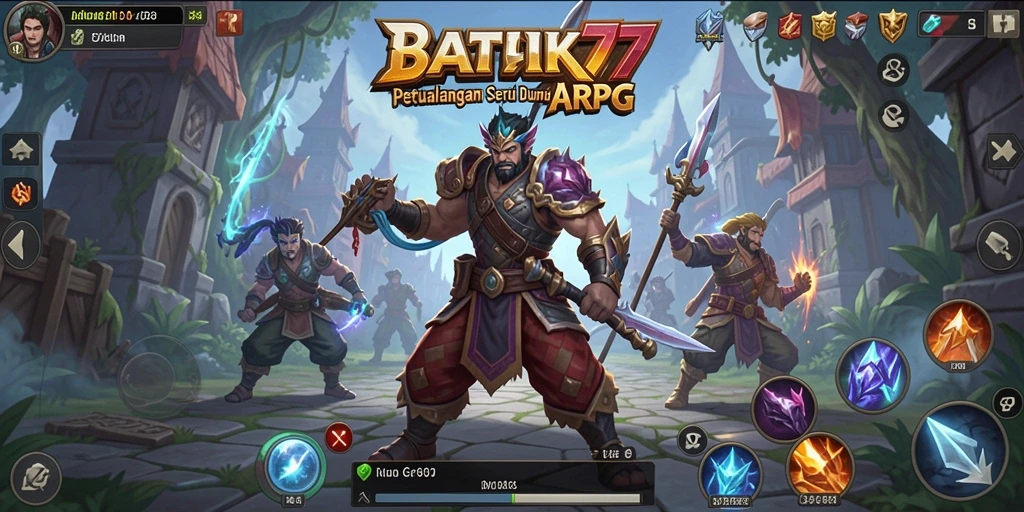 Tangkapan layar utama menunjukkan aksi seru game ARPG.
