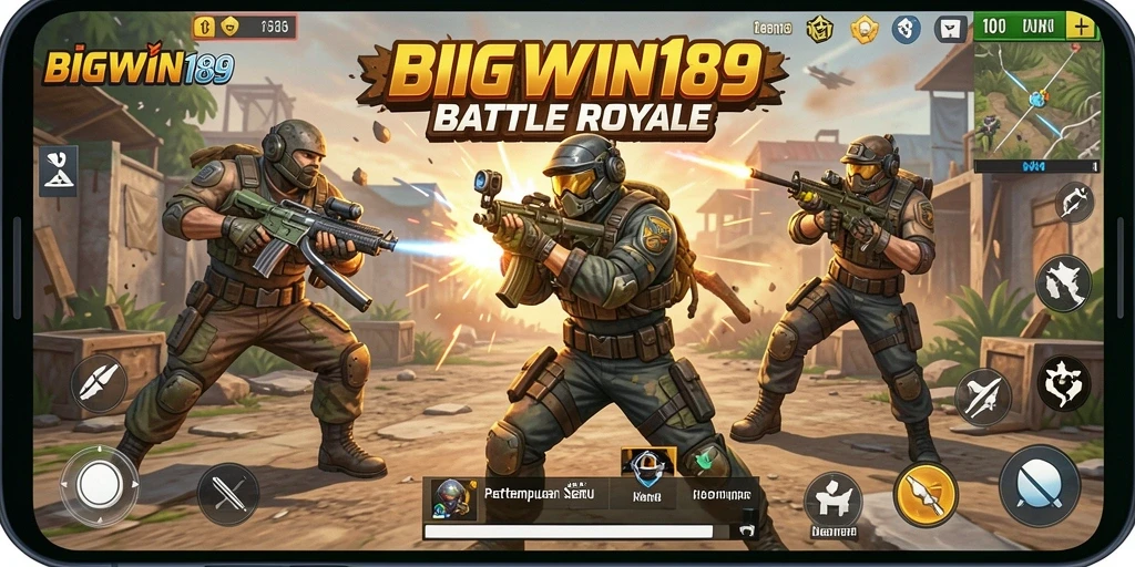 Tangkap momen aksi intens dalam pertempuran Battle Royale.