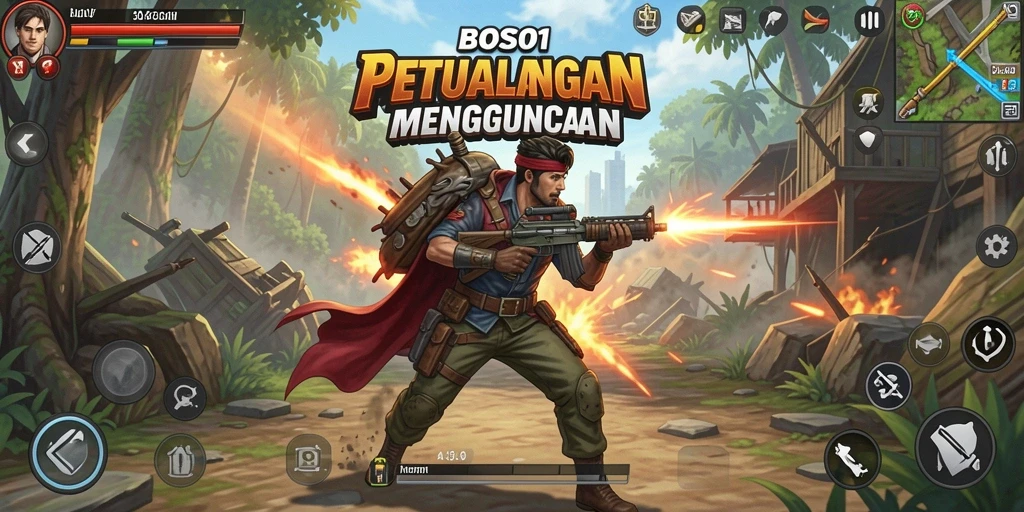 Gameplay mendebarkan dengan aksi tanpa henti di BOS01.