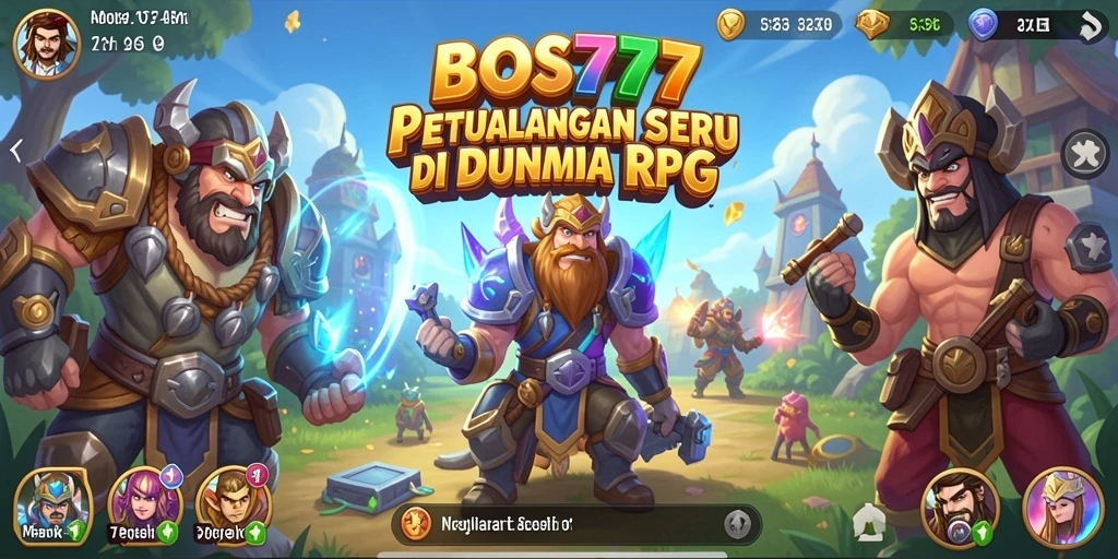 Tampilan gameplay RPG yang mendebarkan dalam BOS777.
