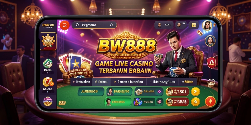 Tampilan gameplay seru di BW888 dengan dealer langsung.