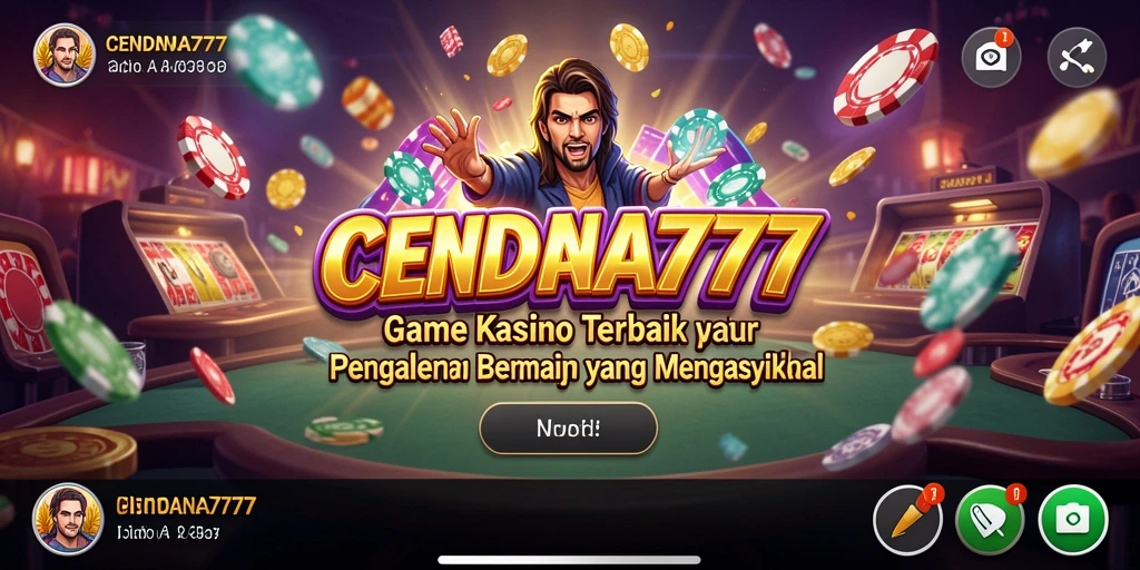 Screenshot CENDANA777 menampilkan aksi seru permainan Kasino.
