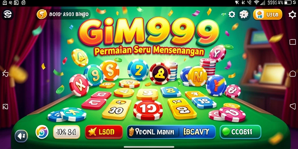 Tampilan gameplay seru dan interaktif GIM999 Bingo.