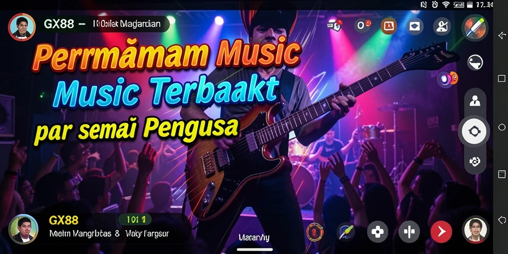 Tampilan screenshot GX88 menampilkan gameplay musik yang menarik.