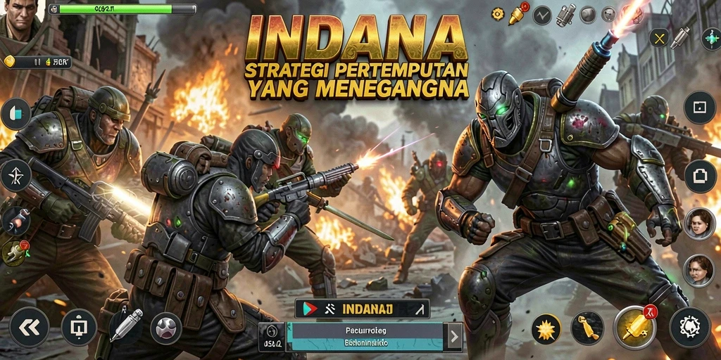 Tangkapan layar gameplay menarik dari INDAAA yang menunjukkan pertempuran strategis.