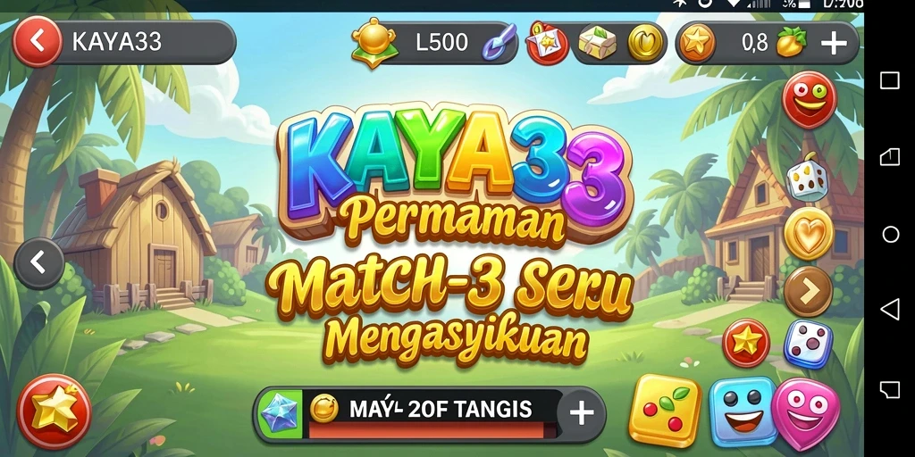 Tangkapan layar gameplay KAYA33 yang menampilkan keseruan Match-3.