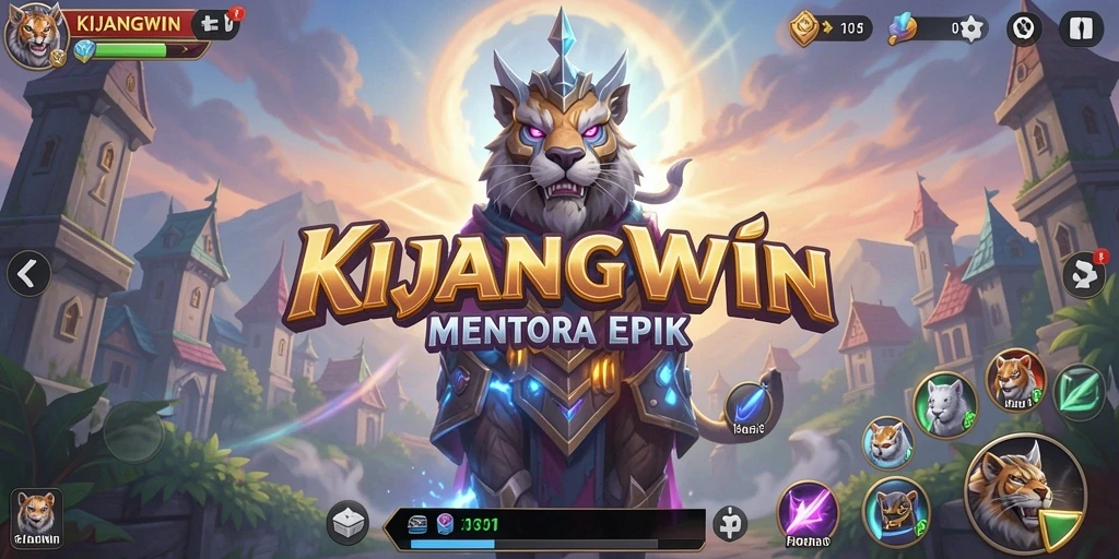 Tangkapan layar KIJANGWIN menunjukkan pertahanan menara yang strategis melawan gelombang musuh.