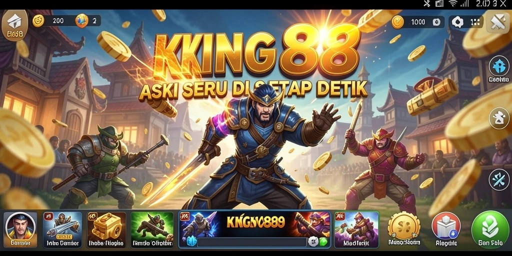 Tangkapan layar KING88 menampilkan aksi mendebarkan di medan perang.