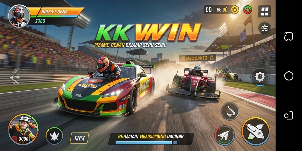 Tampilan gameplay KKWIN yang menegangkan dan mendebarkan.