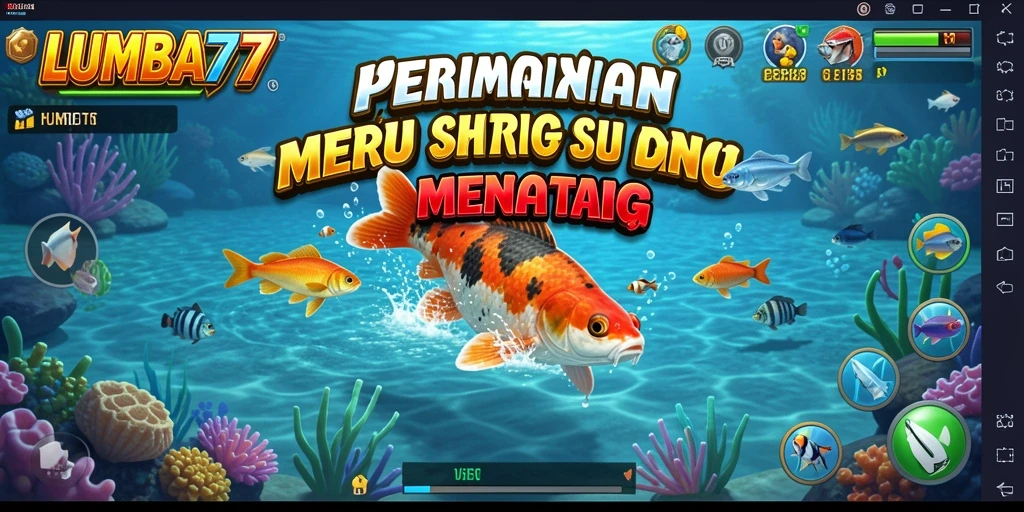 Screenshot gameplay LUMBA77 menampilkan aksi memancing yang seru dan mendebarkan.