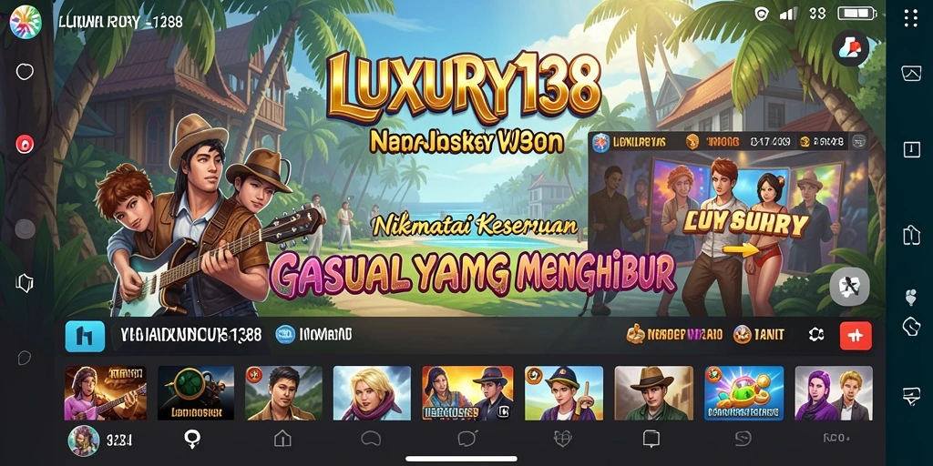 Tampilan gameplay LUXURY138 yang ceria dan penuh tantangan.
