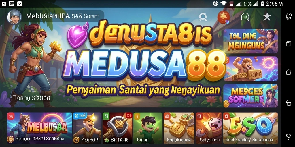 Tampilan gameplay MEDUSA88 yang menarik dan penuh warna.
