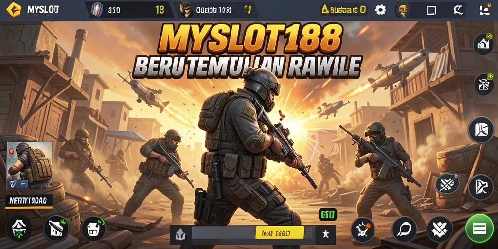 Screenshot menunjukkan gameplay seru dalam MYSLOT188 Battle Royale.