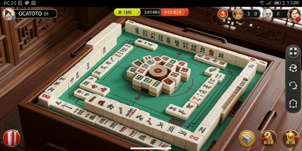 Tampilan menarik dari gameplay Mahjong di OCATOTO yang menantang.
