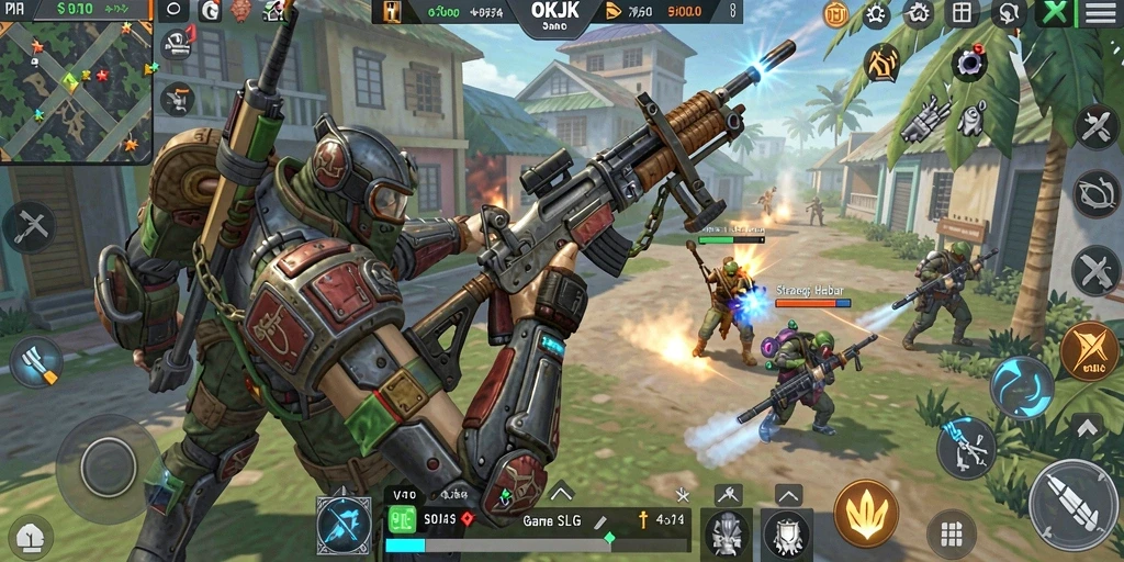 Screenshot OKJK menampilkan aksi strategis dalam gameplay SLG yang menarik.