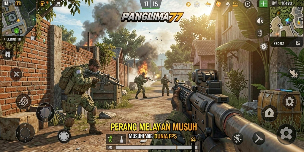 Gameplay seru dan menegangkan dalam PANGLIMA77.