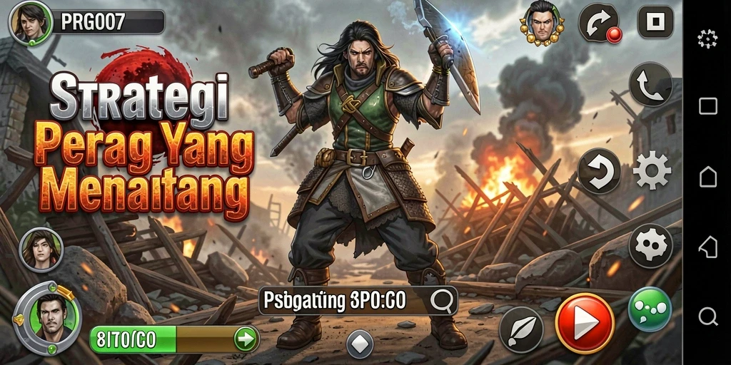 Tangkapan layar gameplay PRG007 yang menampilkan pertempuran strategis yang seru.