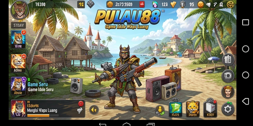 Screenshot PULAU88 menampilkan keindahan pulau dan gameplay yang menarik.