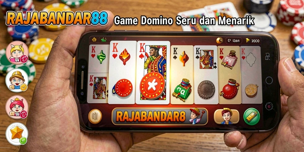 Tampilan menarik dari gameplay Domino RAJABANDAR88.