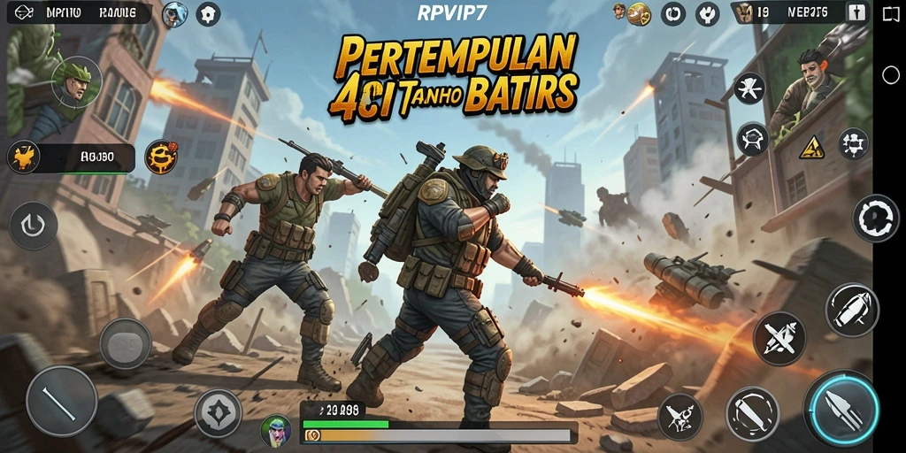 Screenshot RPVIP7 menampilkan aksi pertempuran yang intens dan grafis yang menawan.