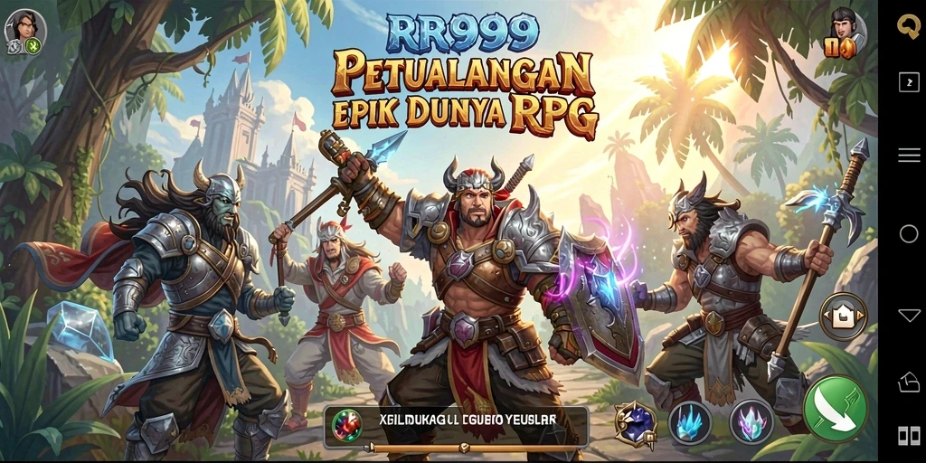 Screenshot gameplay menampilkan aksi pertarungan mendalam di dunia fantasi.