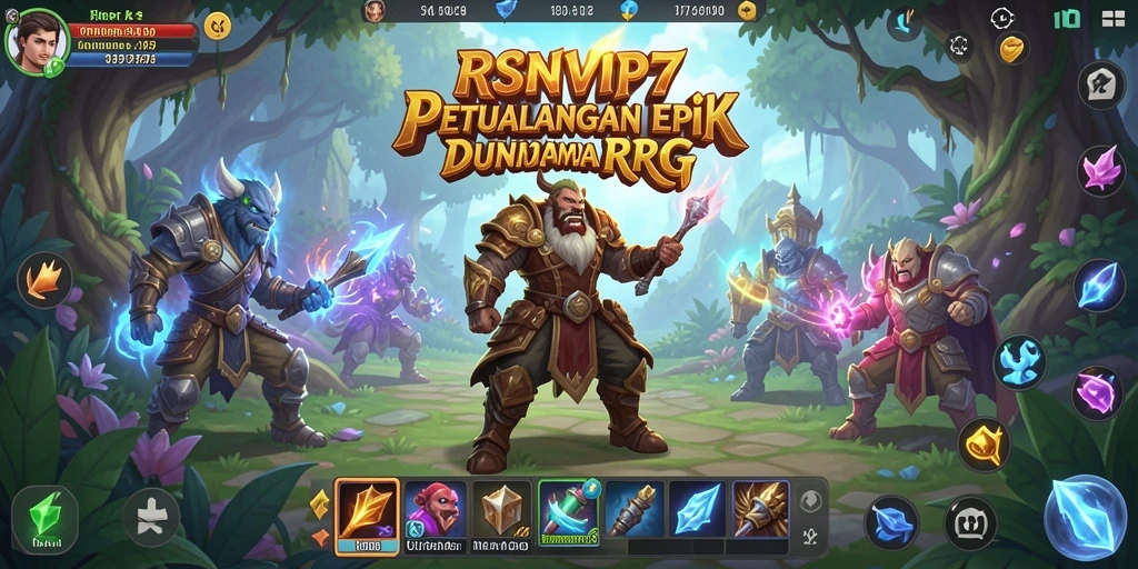 Tampilan gameplay seru dalam dunia fantasi RPG.