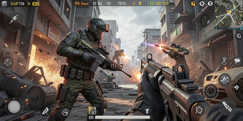 Gameplay SIAP108 menegangkan dengan aksi FPS yang seru.