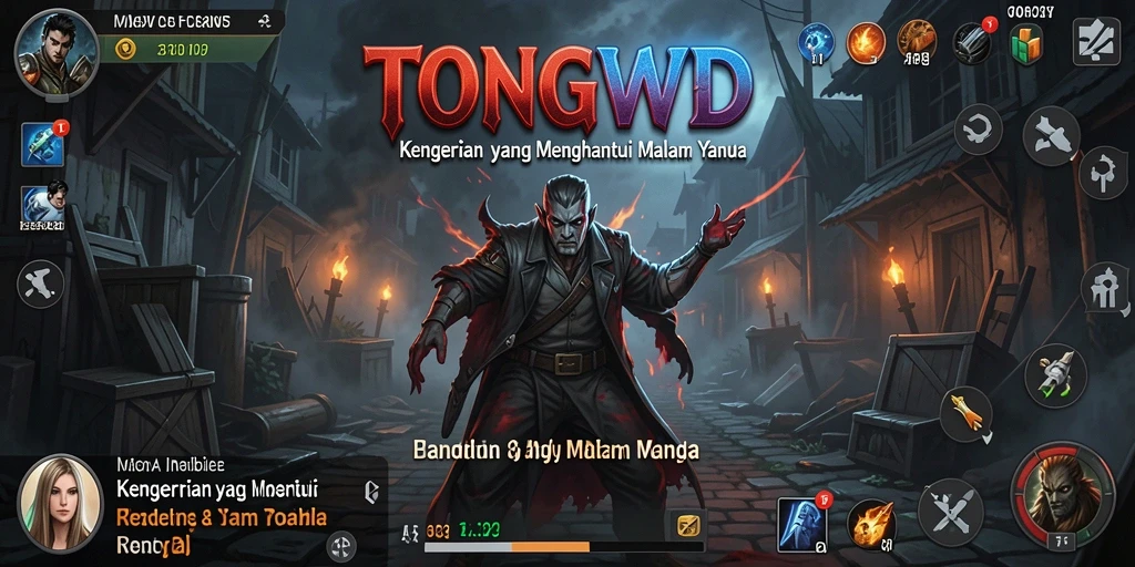 Screenshot gameplay TONGWD menampilkan suasana mencekam dan menakutkan.
