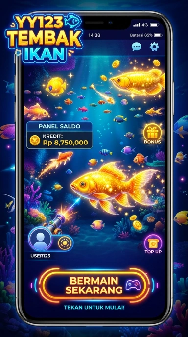 Tampilan utama yy123 dengan berbagai kategori aplikasi.